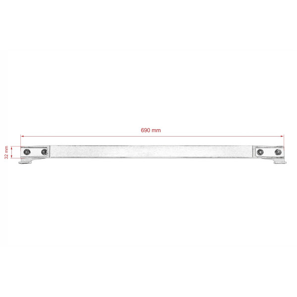 BEAKS Silver Subframe Lower Tie Bar for Honda Civic 92-95