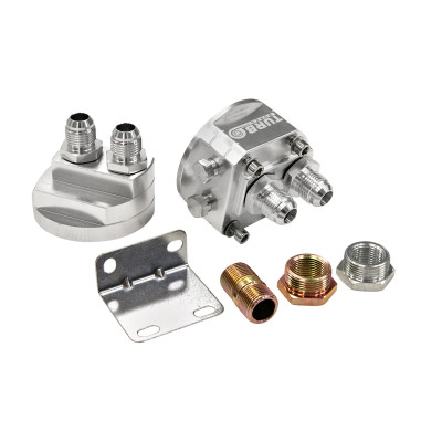 AN10 Silver Oil Relocation Kit for Enhanced Performance