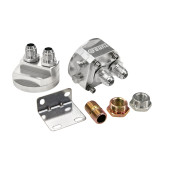 AN8 Silver Oil Relocation Kit for Enhanced Performance