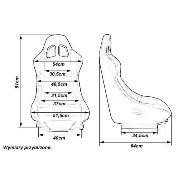 Monza Race Plus PVC Black Racing Seat