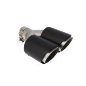 Dual 89mm Carbon Exhaust Tips with 63mm Inlet - Stylish Upgrade