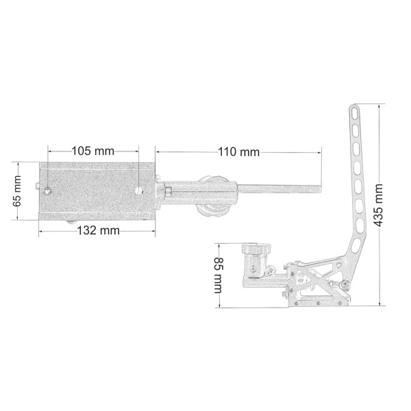 Hydraulic handbrake Universal Black TurboWorks