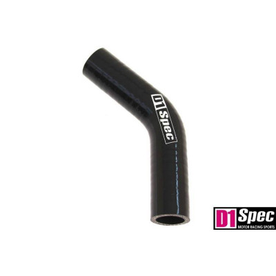 45° Silicone Elbow D1Spec Black 15mm XL - High Performance