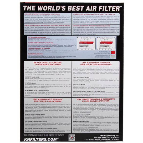 K&N 33-2146 High-Performance Panel Air Filter for Enhanced Flow