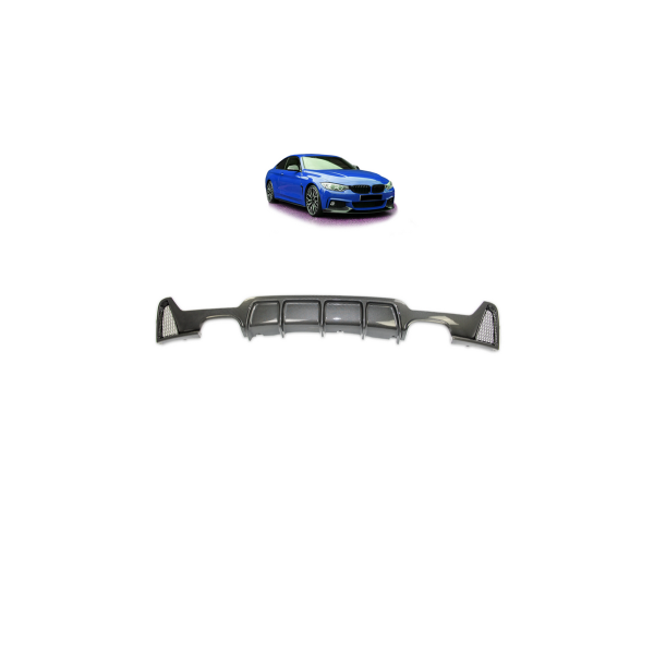 BMW F32 F33 F36 Rear Diffuser - Carbon Fiber Style