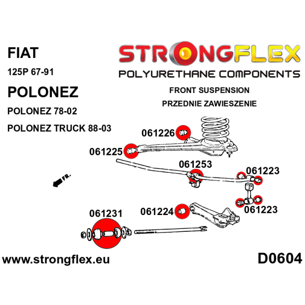 Front anti roll end link bush SPORT
