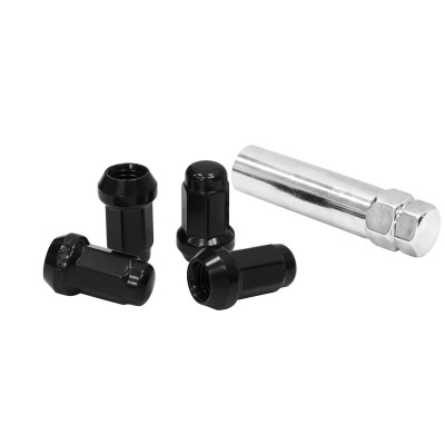D1Spec Black Forged Wheel Anti-Theft Lug Nuts 12x1.5