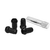 Forged Steel Anti-Theft Lug Nuts Set, D1Spec, Black, 12x1.5