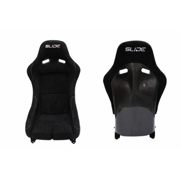 SLIDE RS Black Suede Racing Seat - Ultimate Comfort & Style