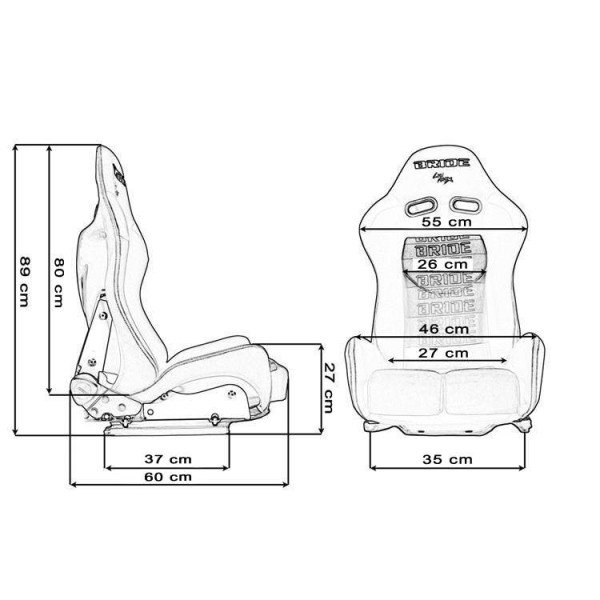 LOW MAX K608 Racing Seat - Bride Velvet Black Grey Design