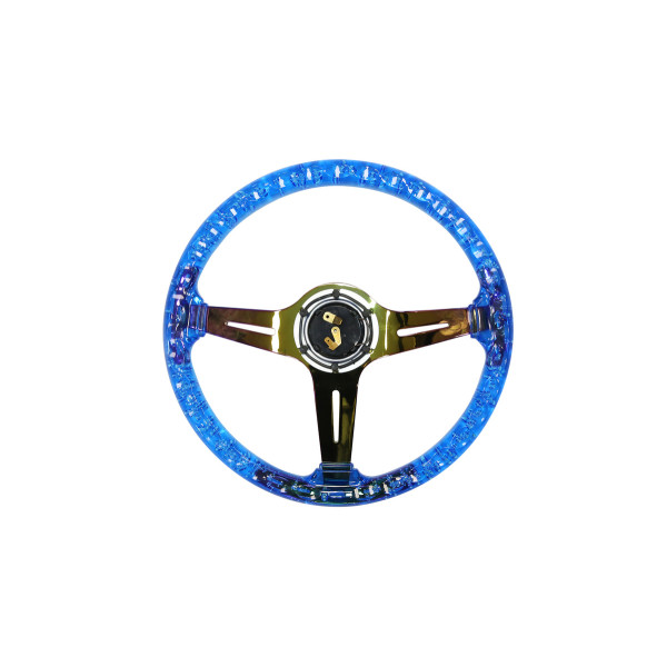 Steering wheel SLIDE 350mm offset:70mm NeoChrome Acrylic Blue