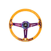 Steering wheel SLIDE 350mm offset:70mm NeoChrome Acrylic Orange