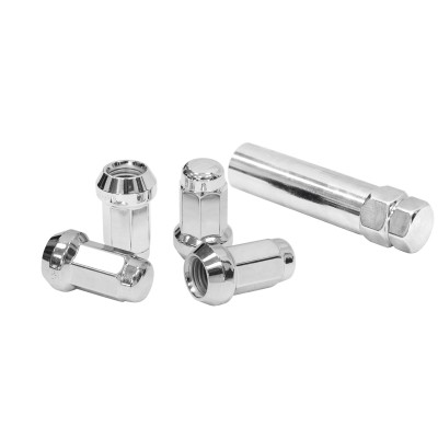 D1Spec Stal Silver Forged Wheel Anti-Theft Lug Nuts 12x1.5