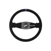 Steering wheel SLIDE 350mm offset:90mm Suede Purple Strip