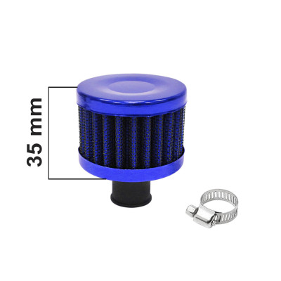 12mm Blue Crankcase Breather Filter for Enhanced Engine Performance