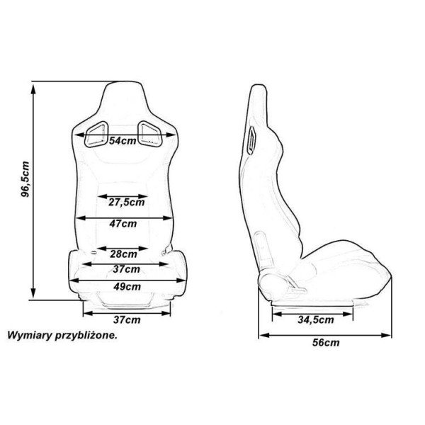 Racing Seat Glock Black Fabric