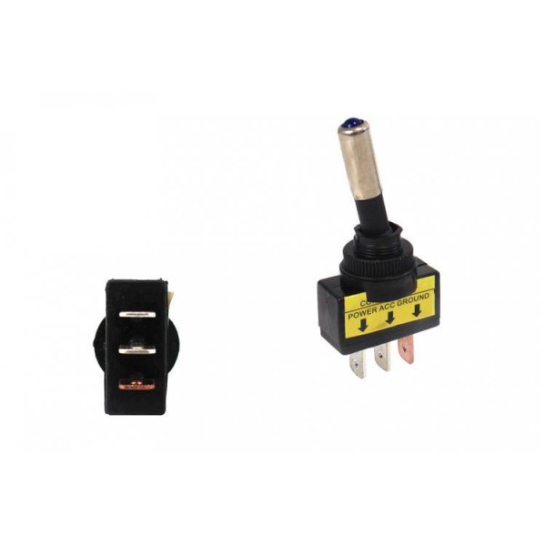 Blue LED Chrome Toggle Switch - Modern Design & Easy Install