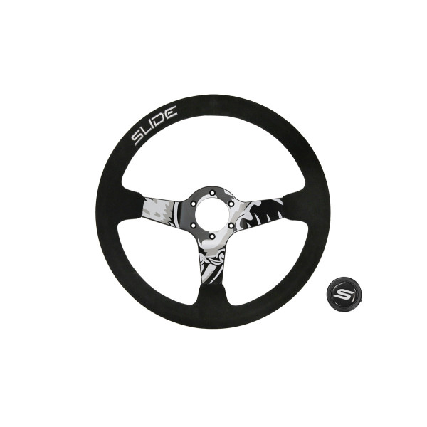 Steering wheel SLIDE 350mm offset:90mm Suede Hydrographics