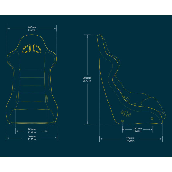 Bimarco Cobra II Velvet Black Racing Seat