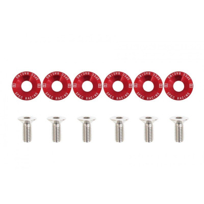 Red Decorative M8x1.25 Screws 15mm D1 - Stylish Fasteners