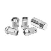 D1Spec Replica 40mm M12x1.5 Silver Wheel Lug Nuts - Set of 20