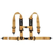 Gold Racing Seat Belts 4-Point 3" E4 Slide V2