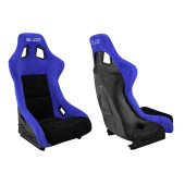 Premium Black & Purple Suede Racing Seat with Black Glitter
