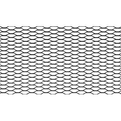 ALU Mesh Grill Diamond Honeycomb Black 100x33cm - 16x12mm