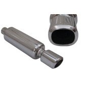 80x92mm Rear Muffler with 57mm Inlet - High Performance