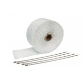 Epman 50mm x 1mm White Exhaust Heat Wrap 10m + Ties