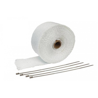 Epman 50mm x 1mm White Exhaust Heat Wrap 10m + Ties