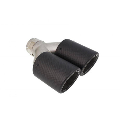 Carbon Double Exhaust Tip 2x101mm with 63mm Inlet