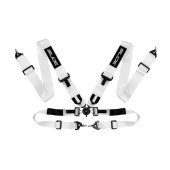 Racing Seat Belts Slide V2 Quick 4P 3" White