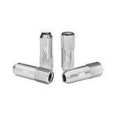 Blox Replica 60mm M12x1.25 Silver Wheel Lug Nuts - Durable Design
