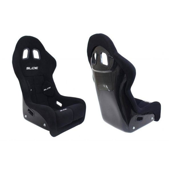 FIA Suede Black Racing Seat Slide RTS - Adjustable Comfort