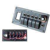 ALU ON-OFF Switch Panel 5x5A, 2x10A, 1x15A IP68