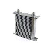 Slim Line 25-Row Oil Cooler 140x195x50 AN8 Silver Finish