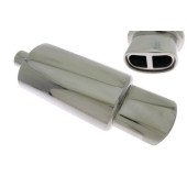 80x145mm Rear Muffler with 63.5mm Inlet - High Performance