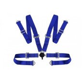 4-Point Blue Racing Seat Belts - Secure & Stylish Safety Gear