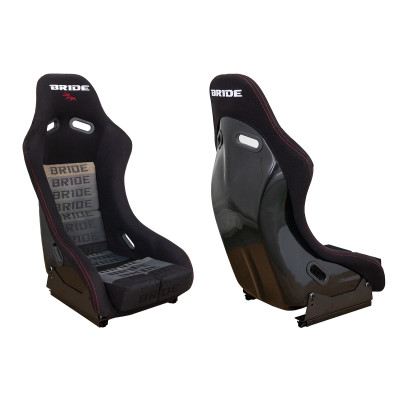 GTR Bride Velvet Racing Seat - Black & Grey Design