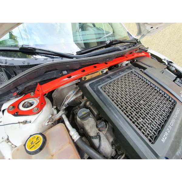 White Front Upper Strut Bar for Mazda 3 MPS BL