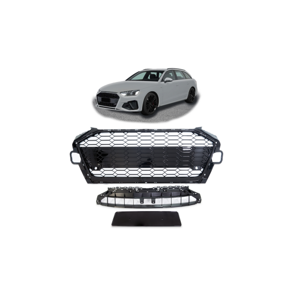 Gloss Black Grill for Audi A4 B9 Facelift - Stylish Upgrade