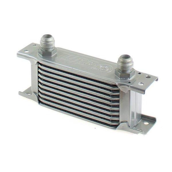 Slim Line 10-Row Oil Cooler 140x75x50 AN10 - Silver Finish