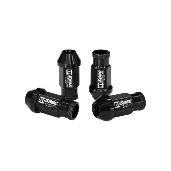 D1Spec Replica M12x1.5 Black Wheel Lug Nuts - Durable & Stylish