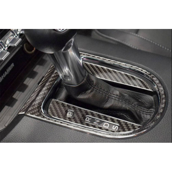 Carbon Fiber Gear Shift Panel Cover for Ford Mustang 15-19
