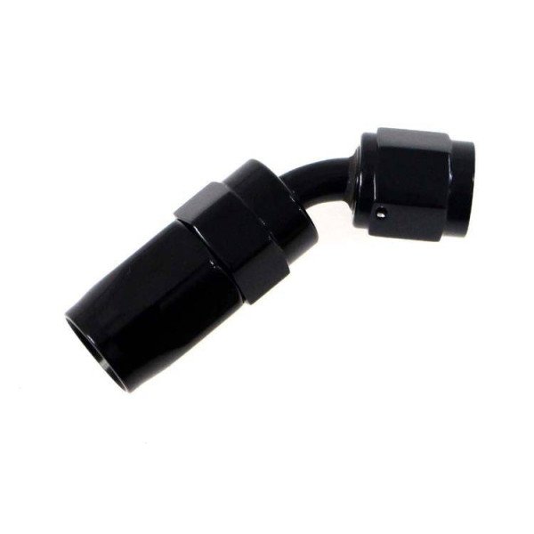 45° AN4 Black Swivel Fitting - High-Performance Connector