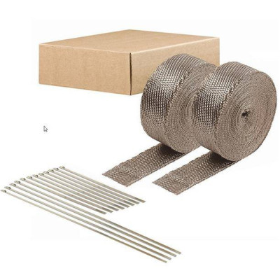 DEI Titanium Exhaust Wrap Kit 5cm x 15m with Locking Ties
