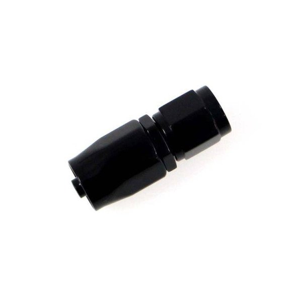 AN6 Black Swivel Fitting - Straight Connector for Fluid Lines