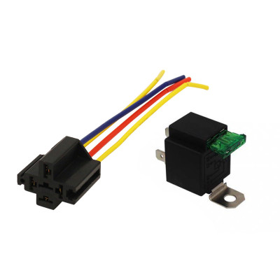 30A Universal Relay with Socket & Fuse - Reliable Power Solution