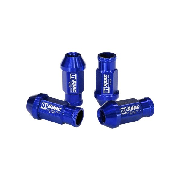 D1Spec Replica Race M12x1.25 Blue Wheel Lug Nuts - 20 Pack